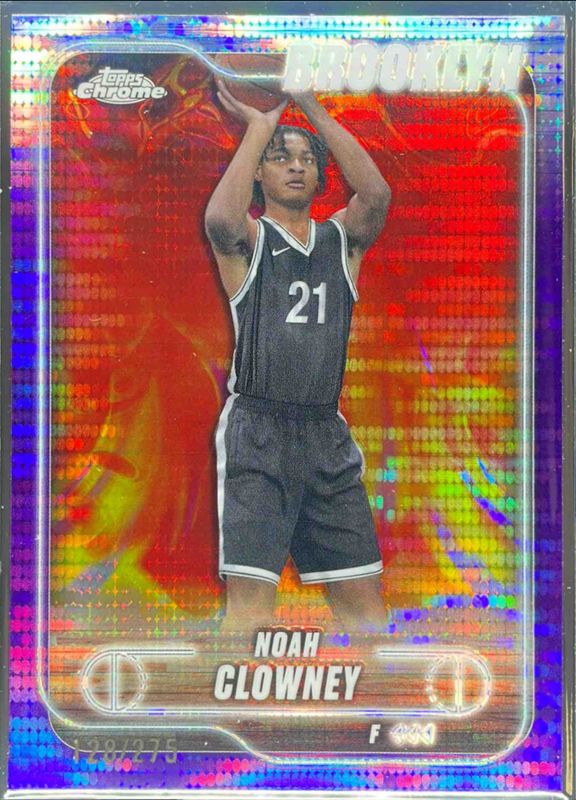 Noah Clowney 2024 Topps Chrome #118 Purple Sonar Refractor /275 RAW