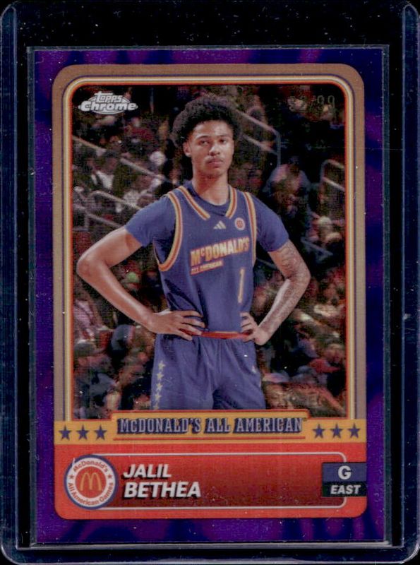 Jalil Bethea 2024 Topps Chrome McDonald's All-American #25 Purple Lava Refractor /99 RAW