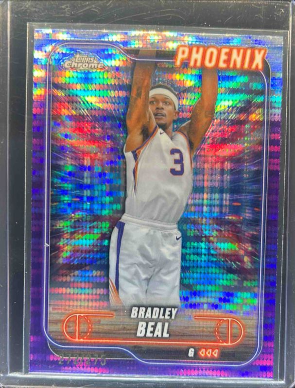 Bradley Beal 2024 Topps Chrome #170 Purple Sonar Refractor /275 RAW