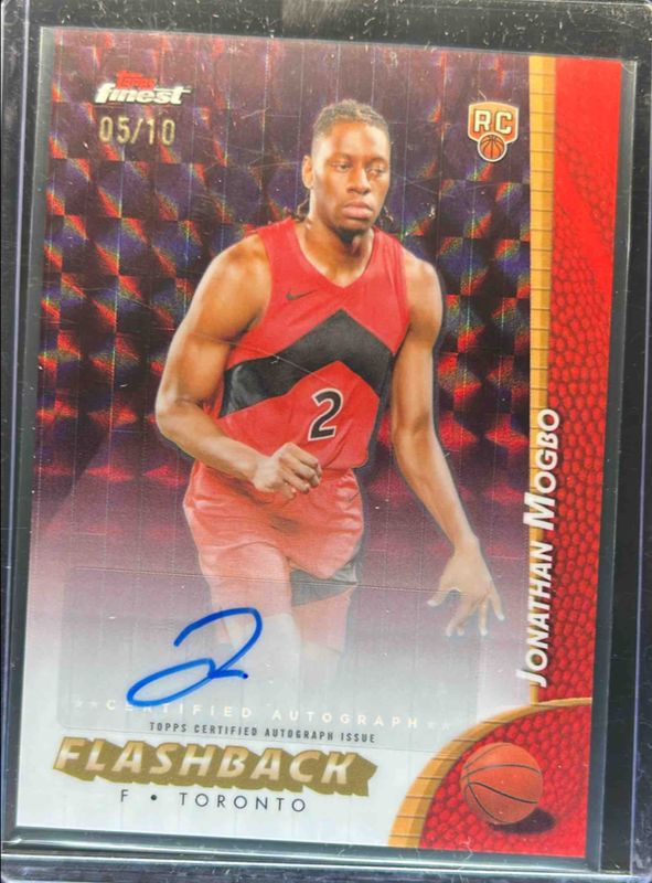 Jonathan Mogbo 2024 Topps Finest #FBA-JM Flashback Autographs - Red Black Geometric Refractor /10 RAW