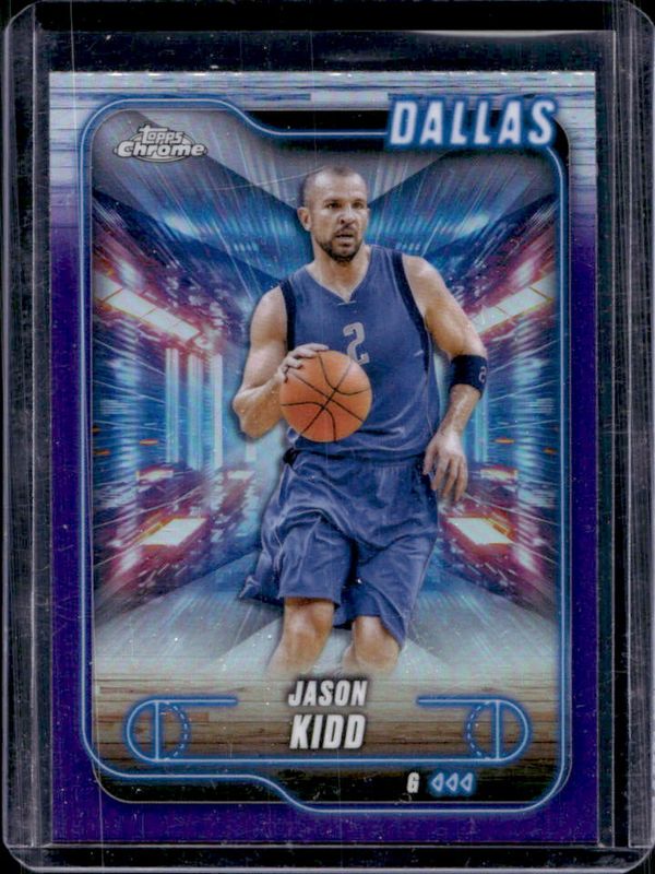 Jason Kidd 2024 Topps Chrome #129 Purple Refractor RAW