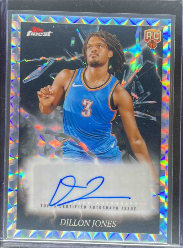 Dillon Jones 2024 Topps Finest #ES-DJ Electrifying Signatures - Geometric Refractor RAW