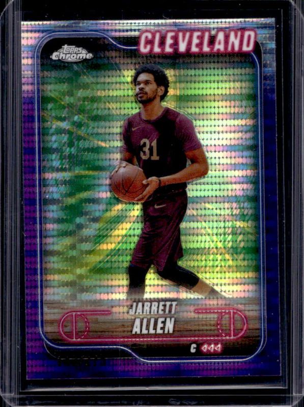 Jarrett Allen 2024 Topps Chrome #17 Purple Sonar Refractor /275 RAW