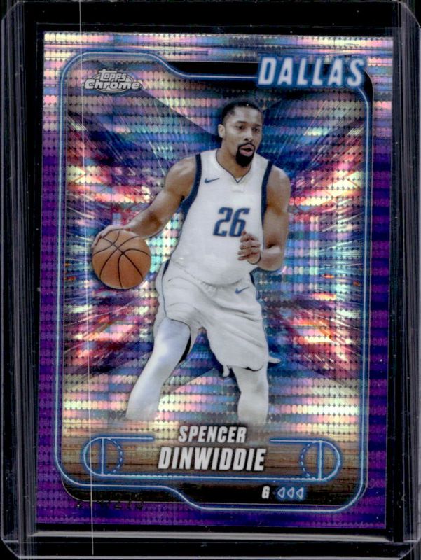 Spencer Dinwiddie 2024 Topps Chrome #175 Purple Sonar Refractor /275 RAW