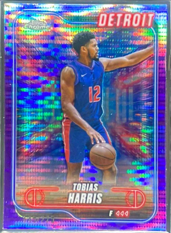 Tobias Harris 2024 Topps Chrome #5 Purple Sonar Refractor /275 RAW