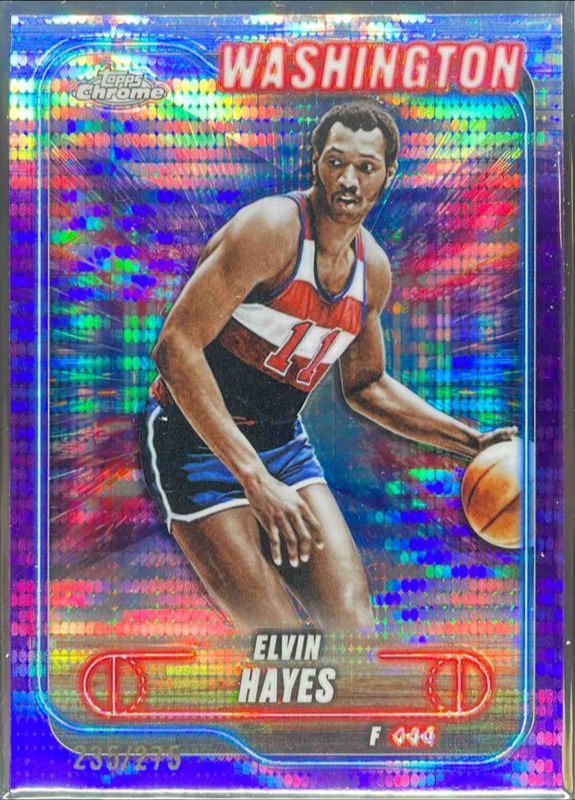 Elvin Hayes 2024 Topps Chrome #85 Purple Sonar Refractor /275 RAW