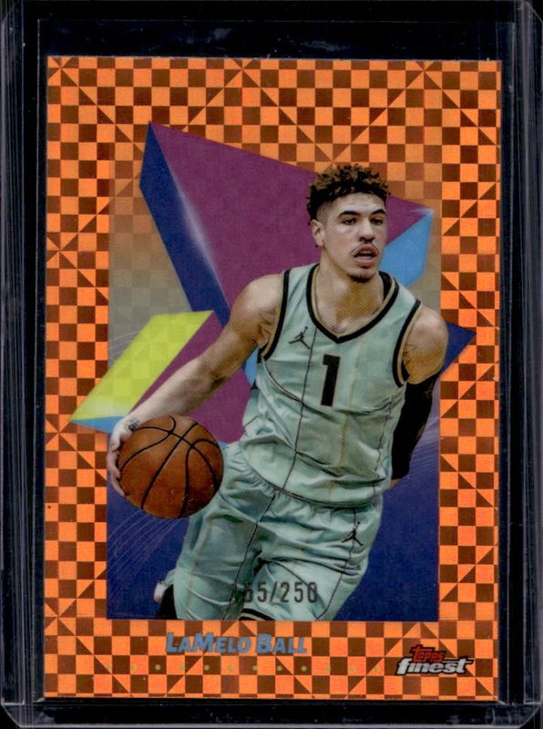 LaMelo Ball 2024 Topps Finest #13 Base Common - Orange X-Fractor /250 RAW