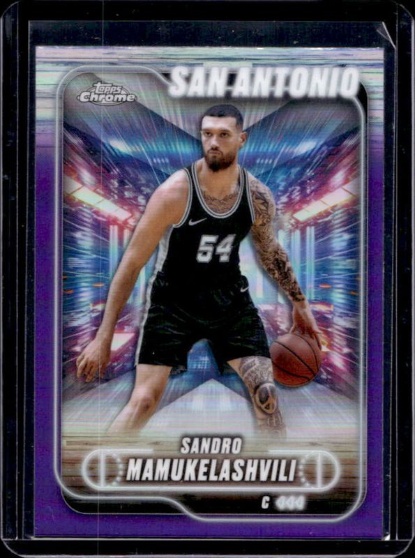 Sandro Mamukelashvili 2024 Topps Chrome #186 Purple Refractor RAW