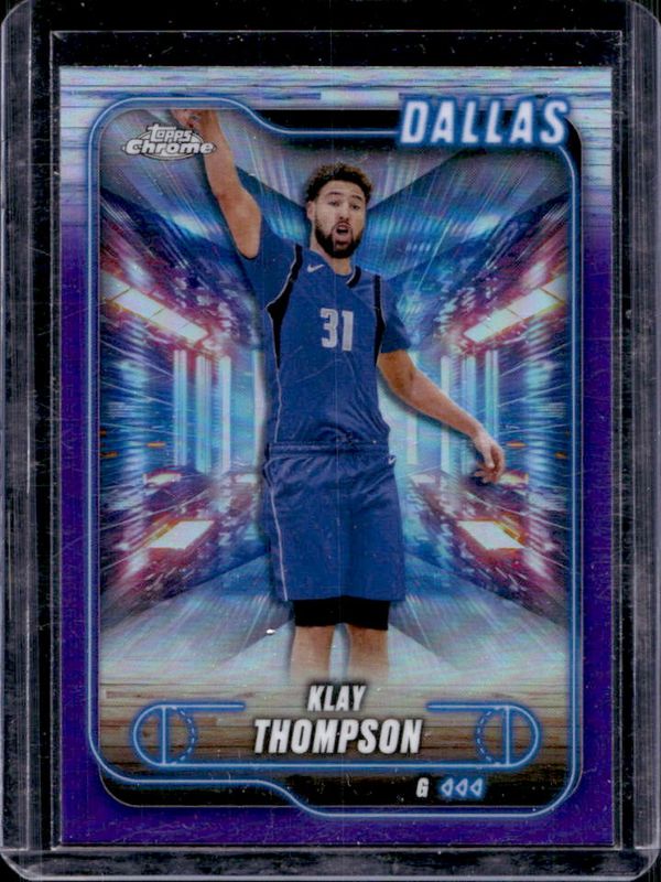 Klay Thompson 2024 Topps Chrome #178 Purple Refractor RAW