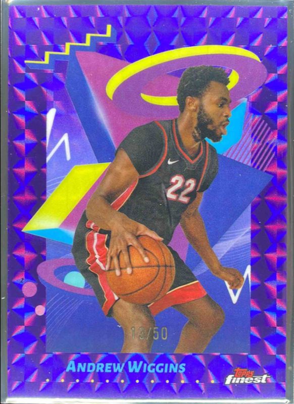 Andrew Wiggins 2024 Topps Finest #272 Base Rare - Purple Geometric Refractor /50 RAW