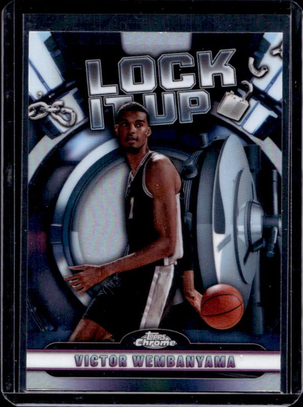 Victor Wembanyama 2024 Topps Chrome #LIU-9 Lock It Up - Refractor RAW