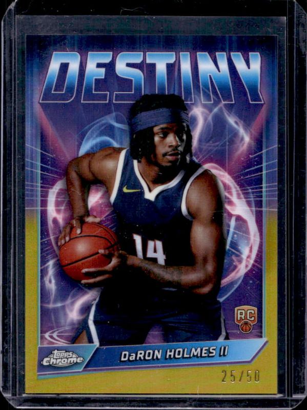 DaRon Holmes II 2024 Topps Chrome #D-15 Destiny - Gold Refractor /50 Rookie RAW