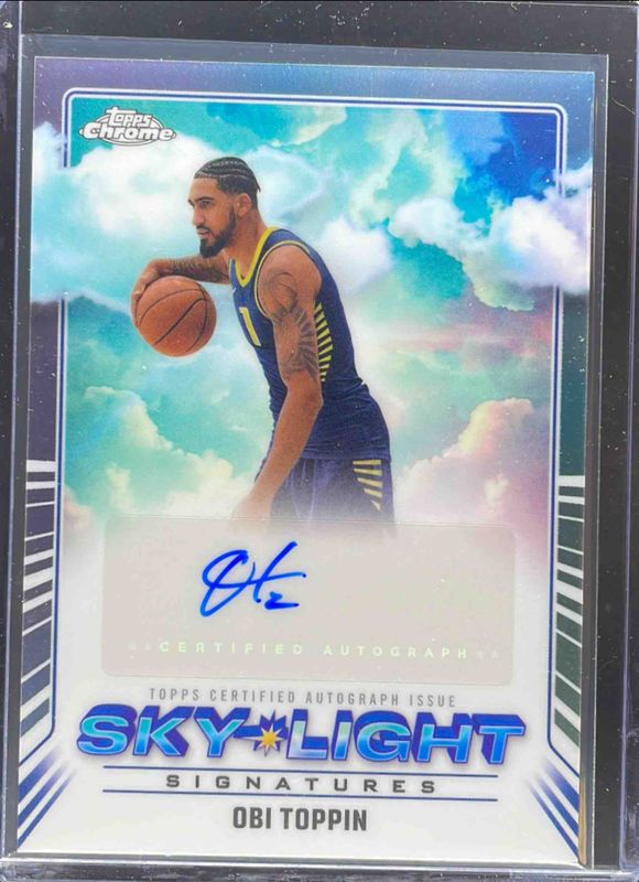 Obi Toppin 2024 Topps Chrome #SLS-OT Sky Light Signatures RAW
