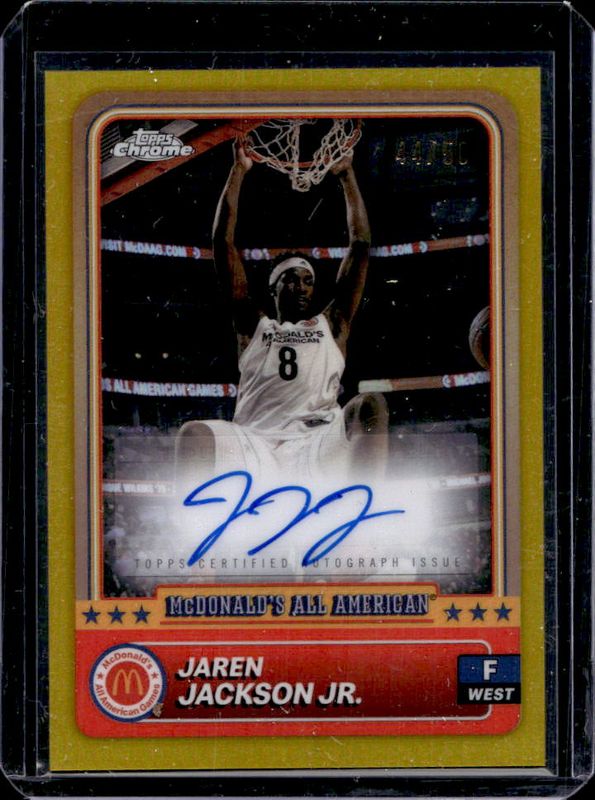 Jaren Jackson Jr. 2024 Topps Chrome McDonald's All-American #94 Base Autographs - Gold Refractor /50 RAW