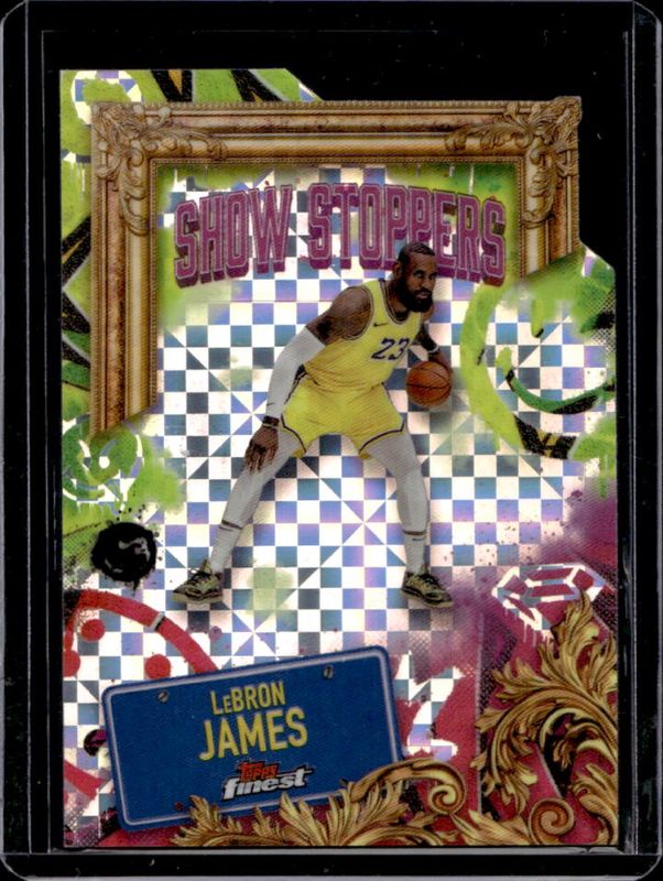 LeBron James 2024 Topps Finest #S-6 Showstoppers - X-Fractor RAW
