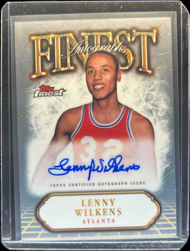 Lenny Wilkens 2024 Topps Finest #FA-LW Finest Autographs RAW