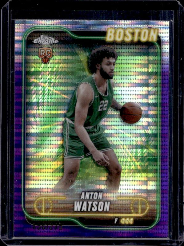 Anton Watson 2024 Topps Chrome #107 Purple Sonar Refractor /275 RAW
