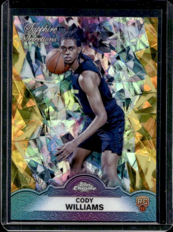 Cody Williams 2024 Topps Chrome Sapphire Edition #SS-8 Sapphire Selections - Gold Refractor /50 Rookie RAW