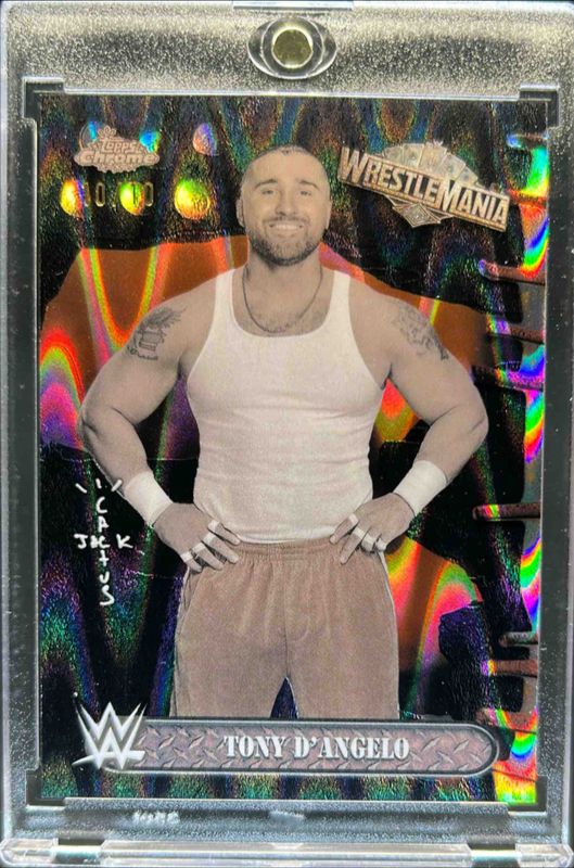 2025 Topps Chrome WWE Cactus Jack x Wrestlemania #90 Black Ray Wave Refractor /10