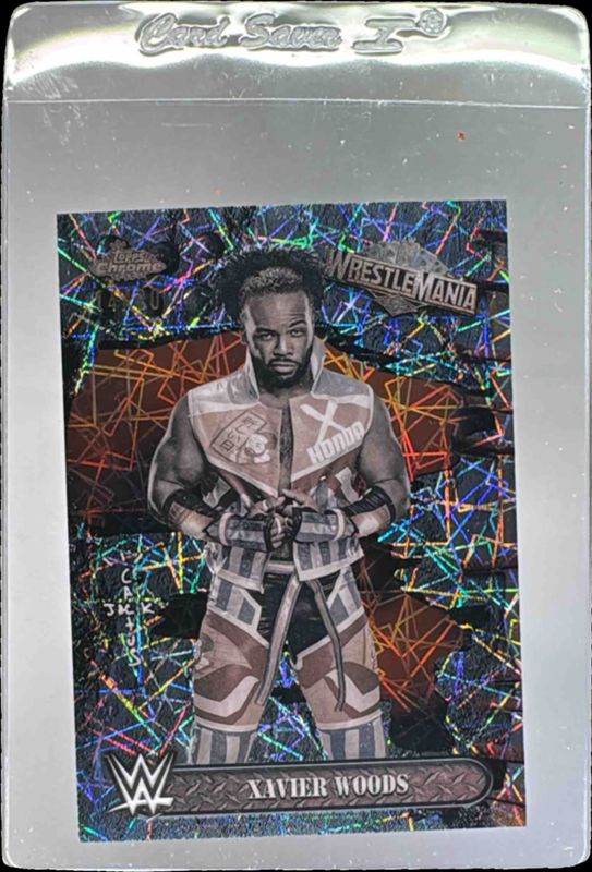 2025 Topps Chrome WWE Cactus Jack x Wrestlemania #18 Laser Ray Wave Refractor /20