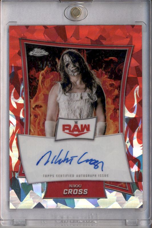 2025 Topps Chrome WWE Sapphire Edition #RBA-NIK Red Brand Autographs - Red Refractor /5