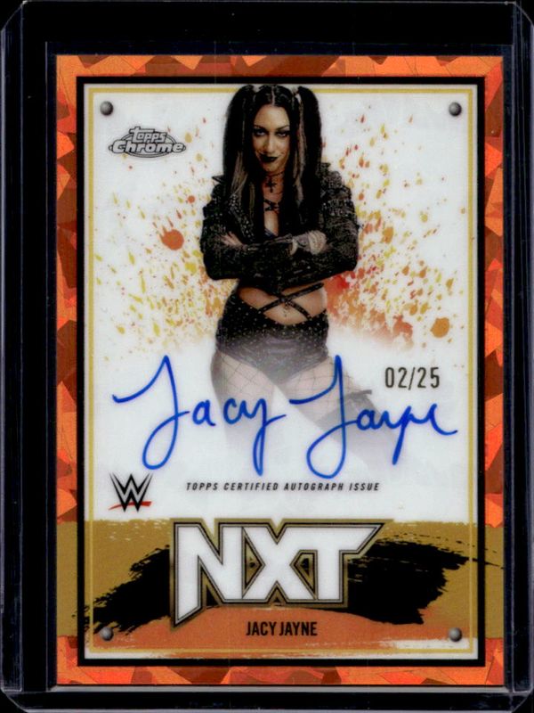 2025 Topps Chrome WWE Sapphire Edition #NXT-JJY NXT Chrome Autographs - Orange Refractor /25