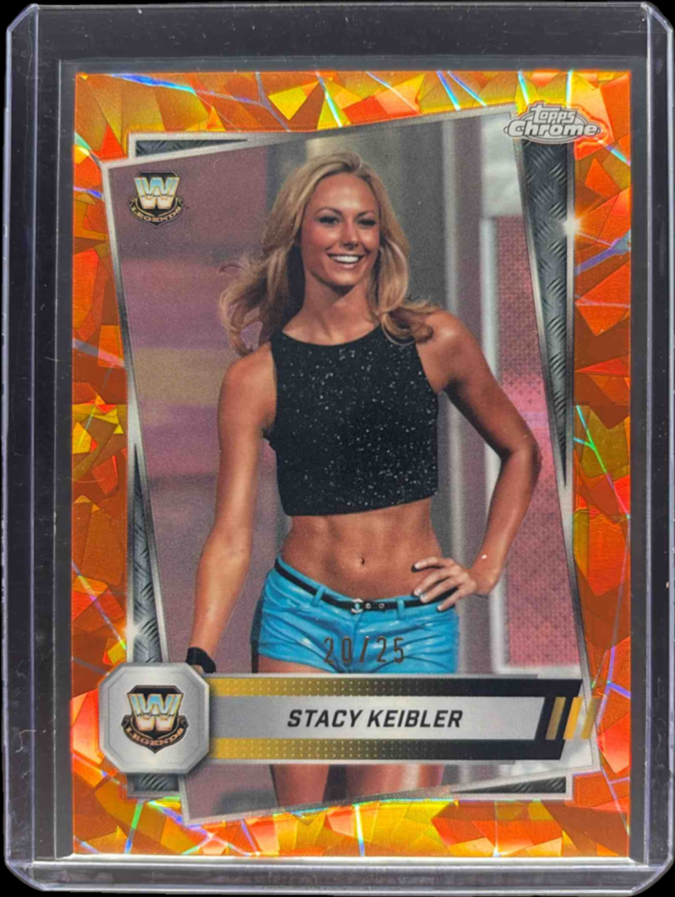 Stacy Keibler 2025 Topps Chrome WWE Sapphire Edition #85 Base