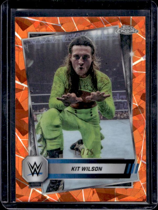 2025 Topps Chrome WWE Sapphire Edition #102 Base Chrome - Orange Refractor /25
