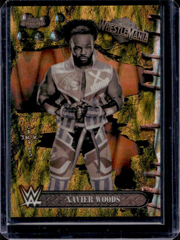 2025 Topps Chrome WWE Cactus Jack x Wrestlemania #18 Gold Ray Wave Refractor /50
