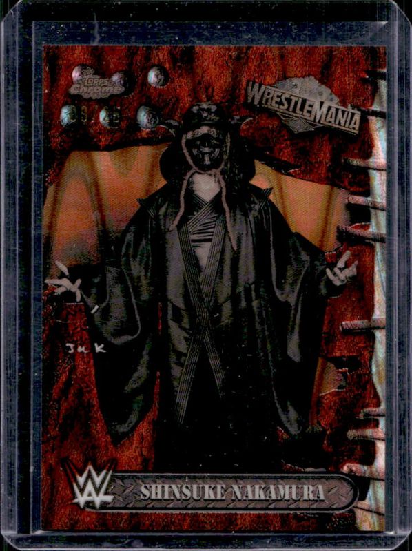 2025 Topps Chrome WWE Cactus Jack x Wrestlemania #41 Orange Ray Wave Refractor /25