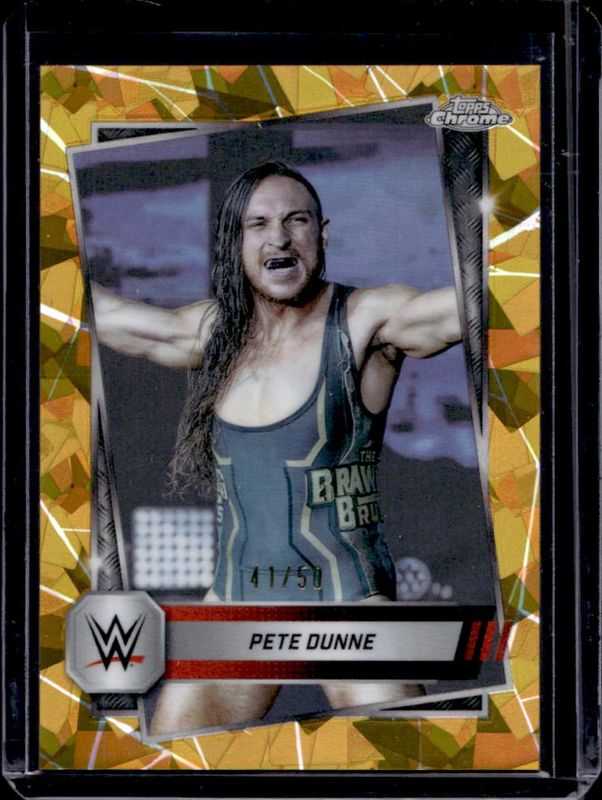 2025 Topps Chrome WWE Sapphire Edition #34 Base Chrome - Gold Refractor /50