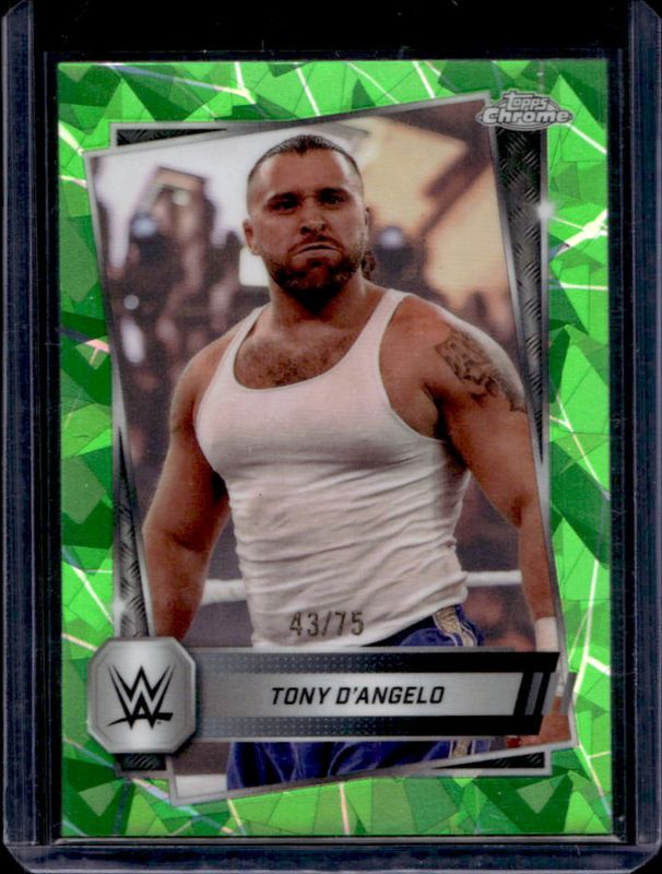 2025 Topps Chrome WWE Sapphire Edition #57 Base Chrome - Green Refractor /75