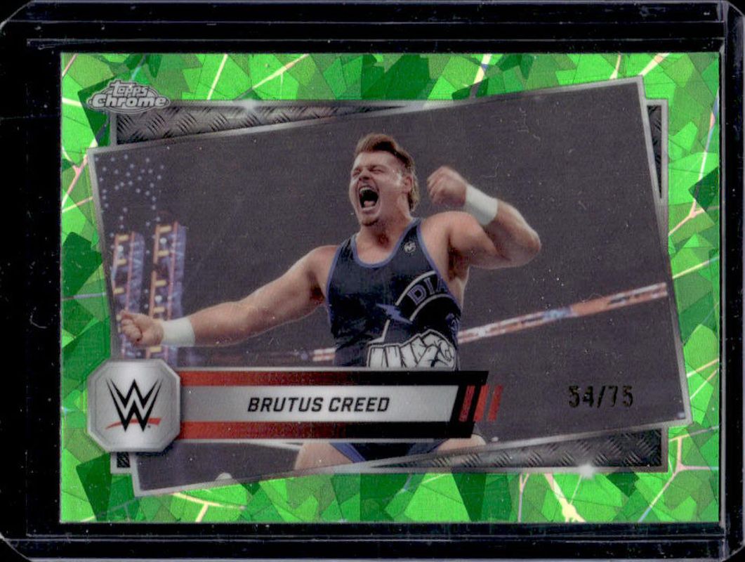 2025 Topps Chrome WWE Sapphire Edition #191 Base Chrome - Green Refractor /75