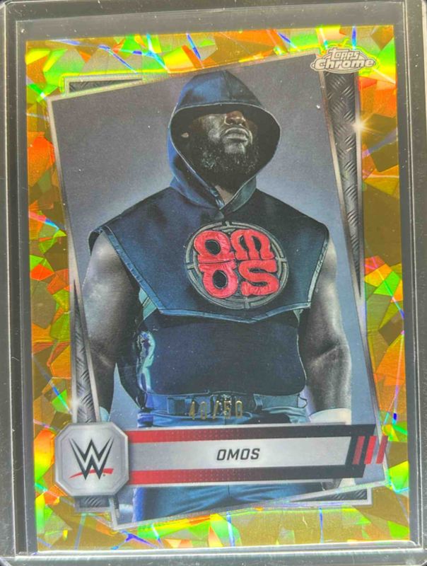 2025 Topps Chrome WWE Sapphire Edition #53 Base Chrome - Gold Refractor /50