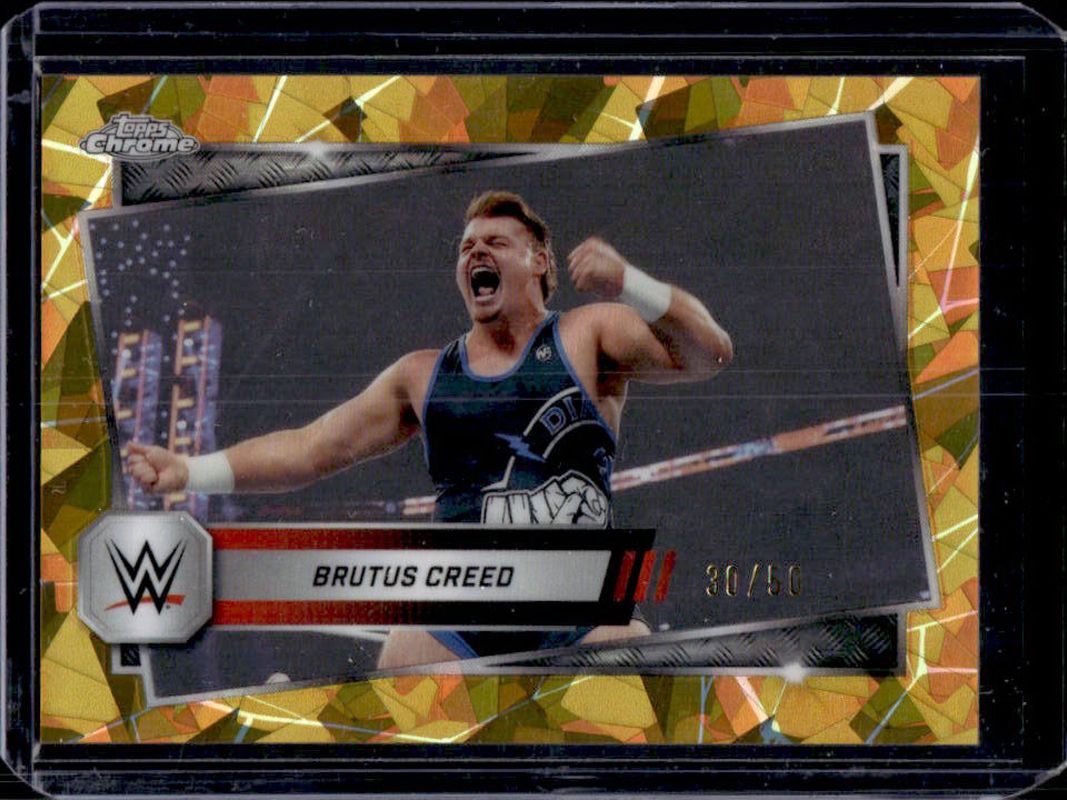 2025 Topps Chrome WWE Sapphire Edition #191 Base Chrome - Gold Refractor /50