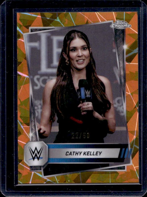 2025 Topps Chrome WWE Sapphire Edition #153 Base Chrome - Gold Refractor /50