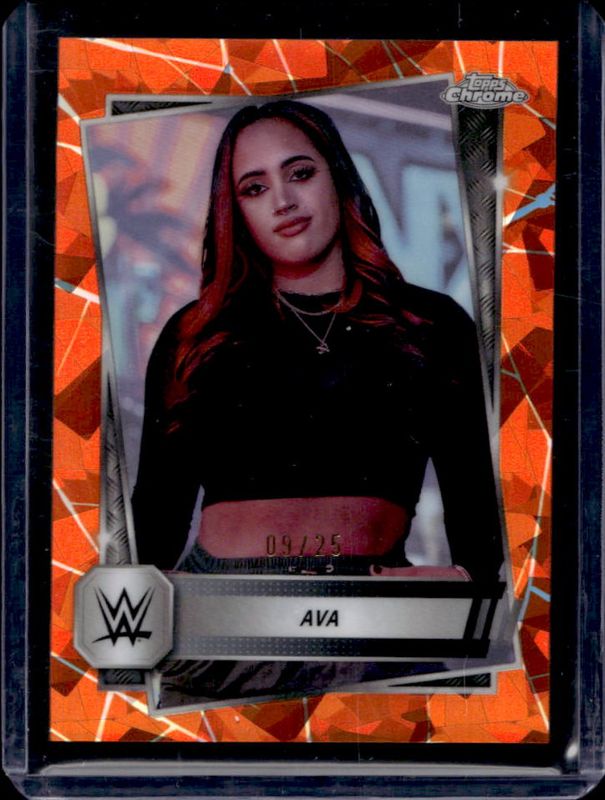 2025 Topps Chrome WWE Sapphire Edition #84 Base Chrome - Orange Refractor /25