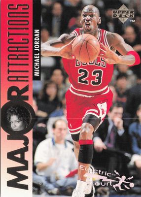 1995 Upper Deck #341 Major Attractions - Electric Court (w/Q. Latifah)
