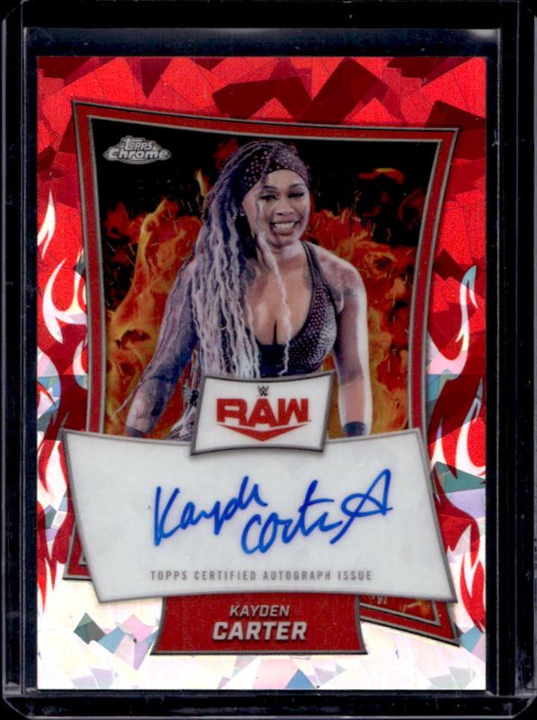 2025 Topps Chrome WWE Sapphire Edition #RBA-KYD Red Brand Autographs - Red Refractor /5
