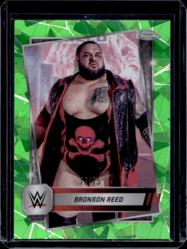 2025 Topps Chrome WWE Sapphire Edition #177 Base Chrome - Green Refractor /75