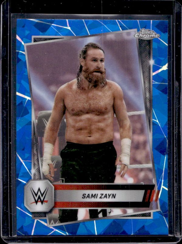Sami Zayn 2025 Topps Chrome WWE Sapphire Edition #103 Base Chrome RAW