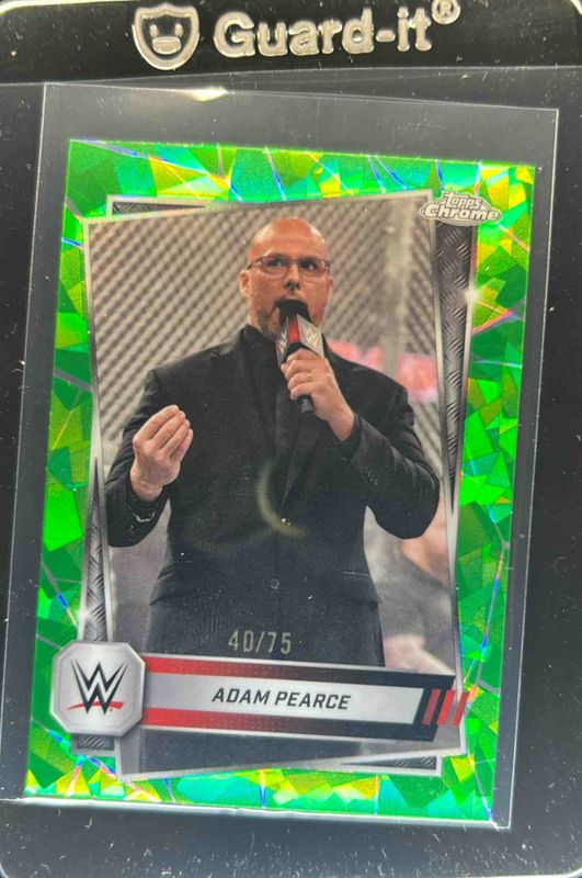 2025 Topps Chrome WWE Sapphire Edition #140 Base Chrome - Green Refractor /75