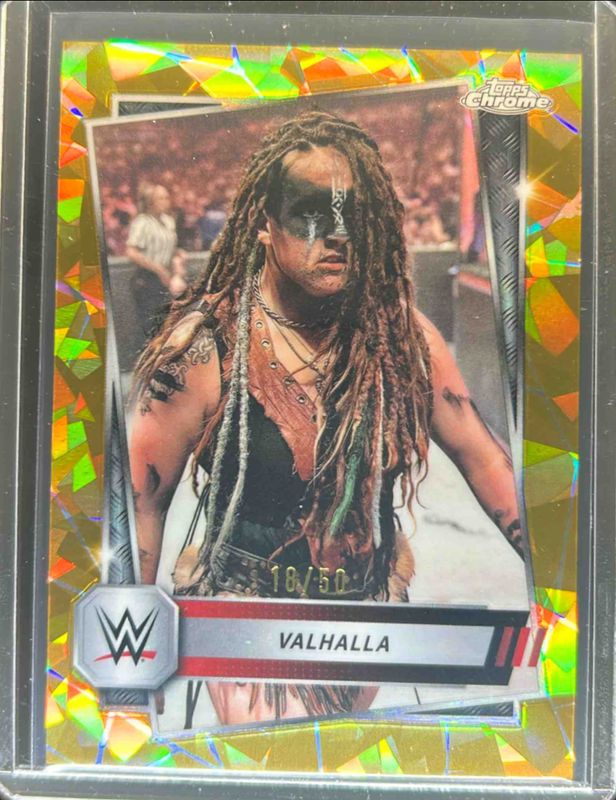 2025 Topps Chrome WWE Sapphire Edition #179 Base Chrome - Gold Refractor /50
