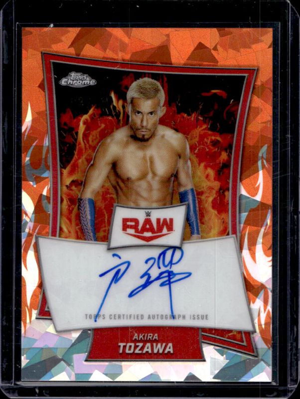 2025 Topps Chrome WWE Sapphire Edition #RBA-AKI Red Brand Autographs - Orange Refractor /25