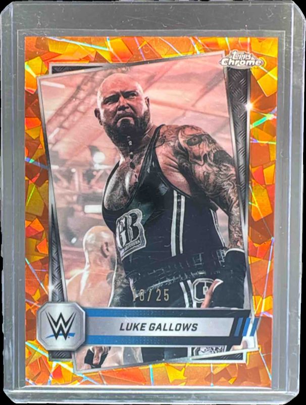 2025 Topps Chrome WWE Sapphire Edition #155 Base Chrome - Orange Refractor /25