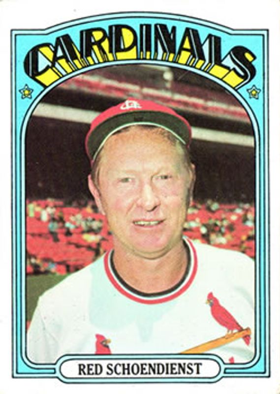 Red Schoendienst 1972 Topps #67 Base RAW