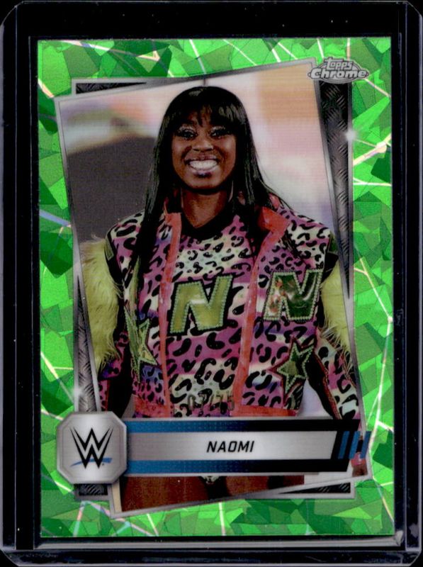 2025 Topps Chrome WWE Sapphire Edition #194 Base Chrome - Green Refractor /75
