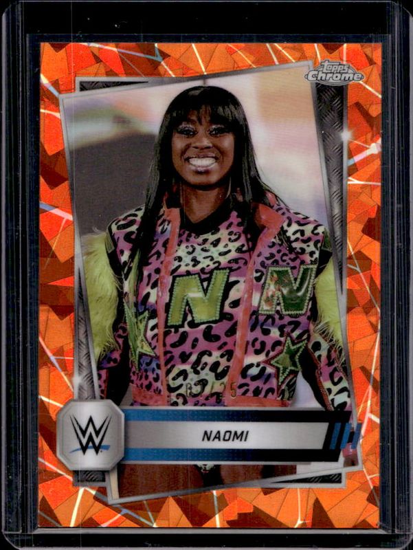 2025 Topps Chrome WWE Sapphire Edition #194 Base Chrome - Orange Refractor /25