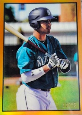 2019 Bowman Heritage #53CP-18 Chrome Prospects - Orange Refractor /25