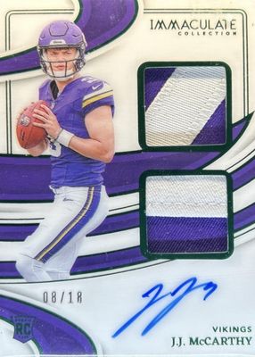 2024 Immaculate #NRPA-JJM Immaculate Numbers Rookie Patch Autographs - Emerald /18